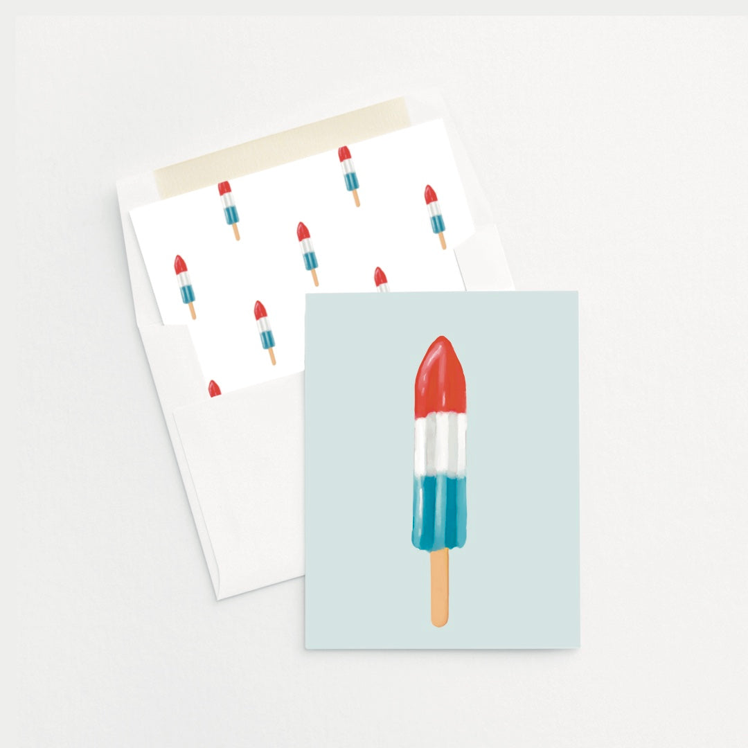 Cool as Red, White, and Blue Notecard