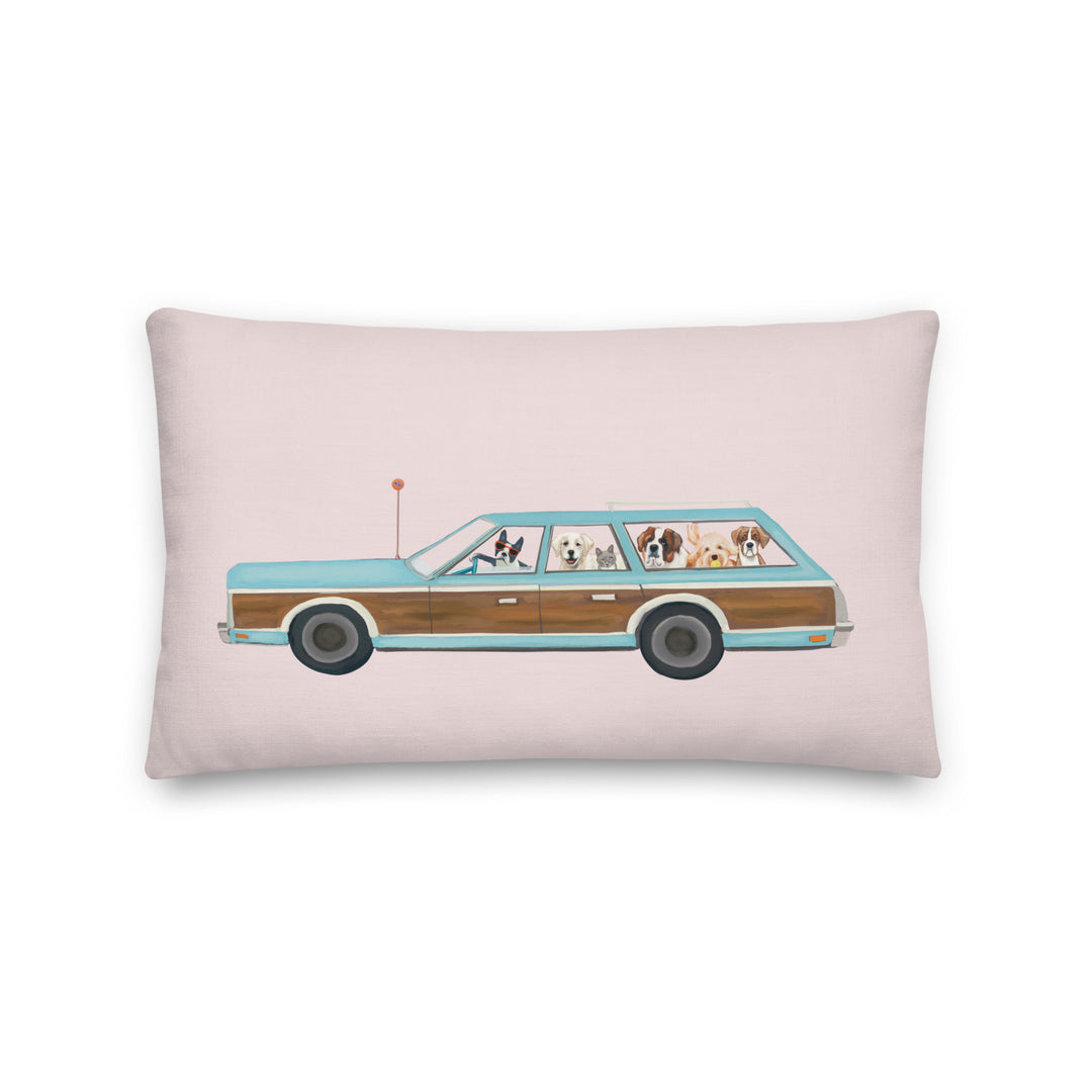 Woody Wagon Pet Party To Paradise Pillow