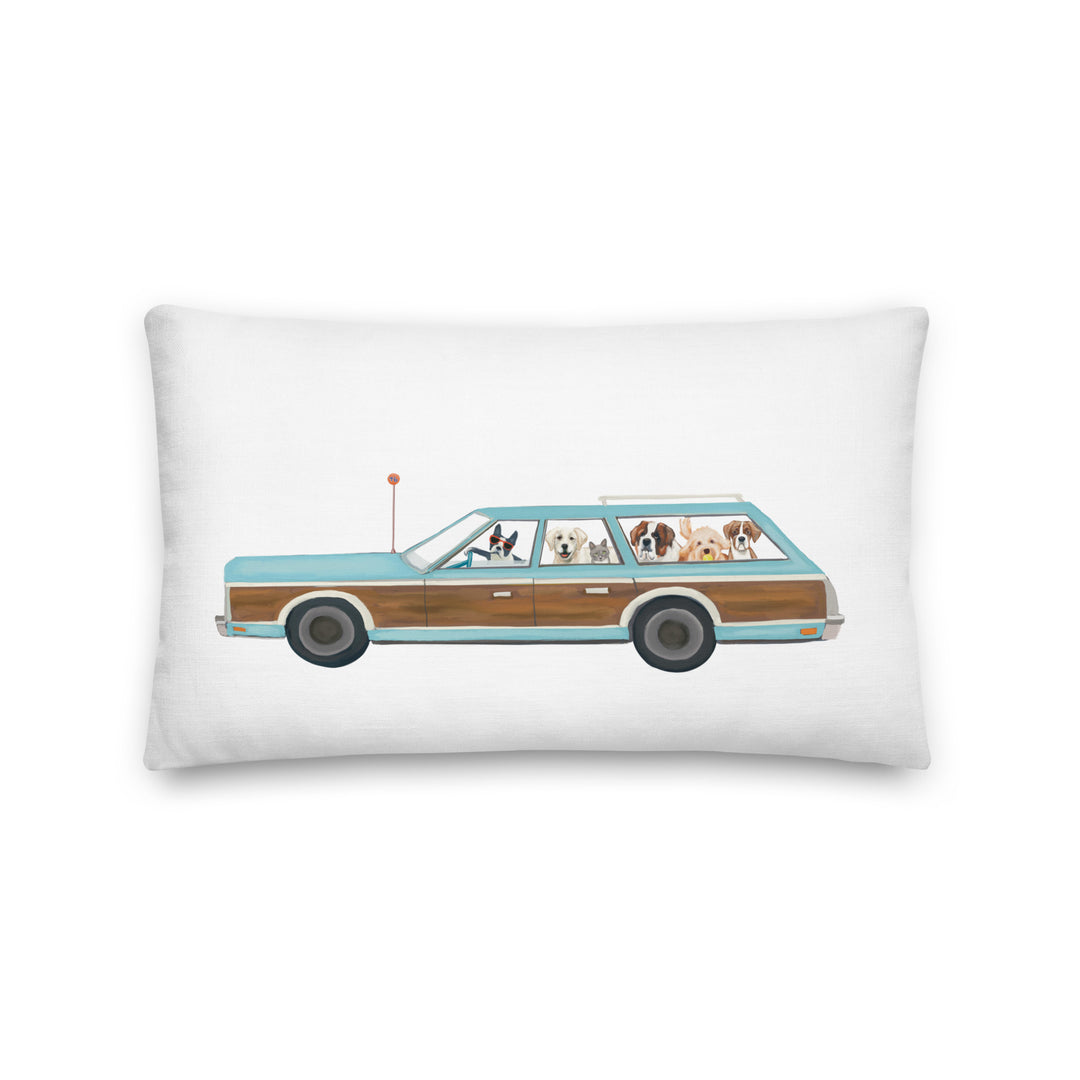 Woody Wagon Pet Party To Paradise Pillow
