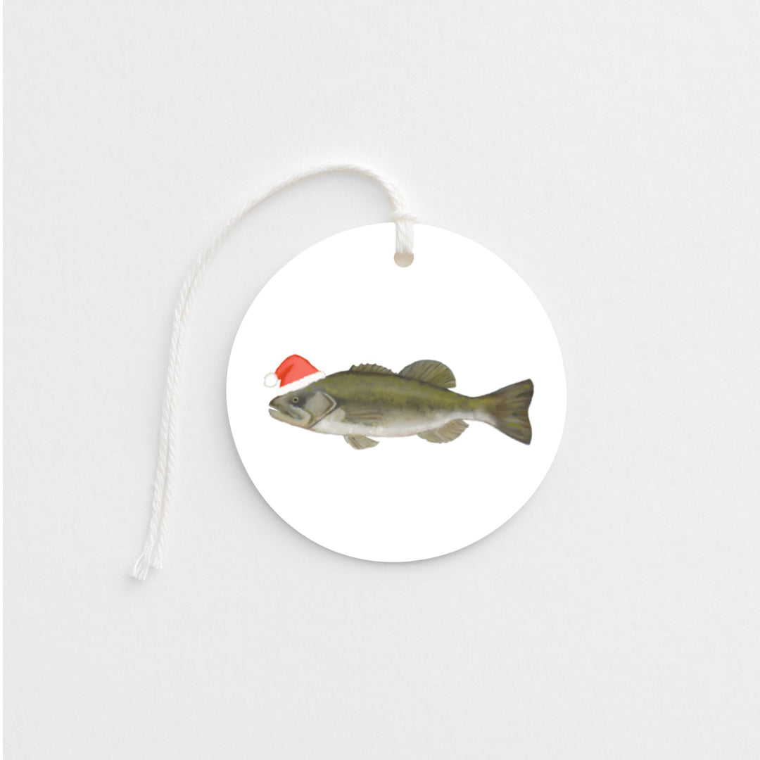 Santa Bass Gift Tag