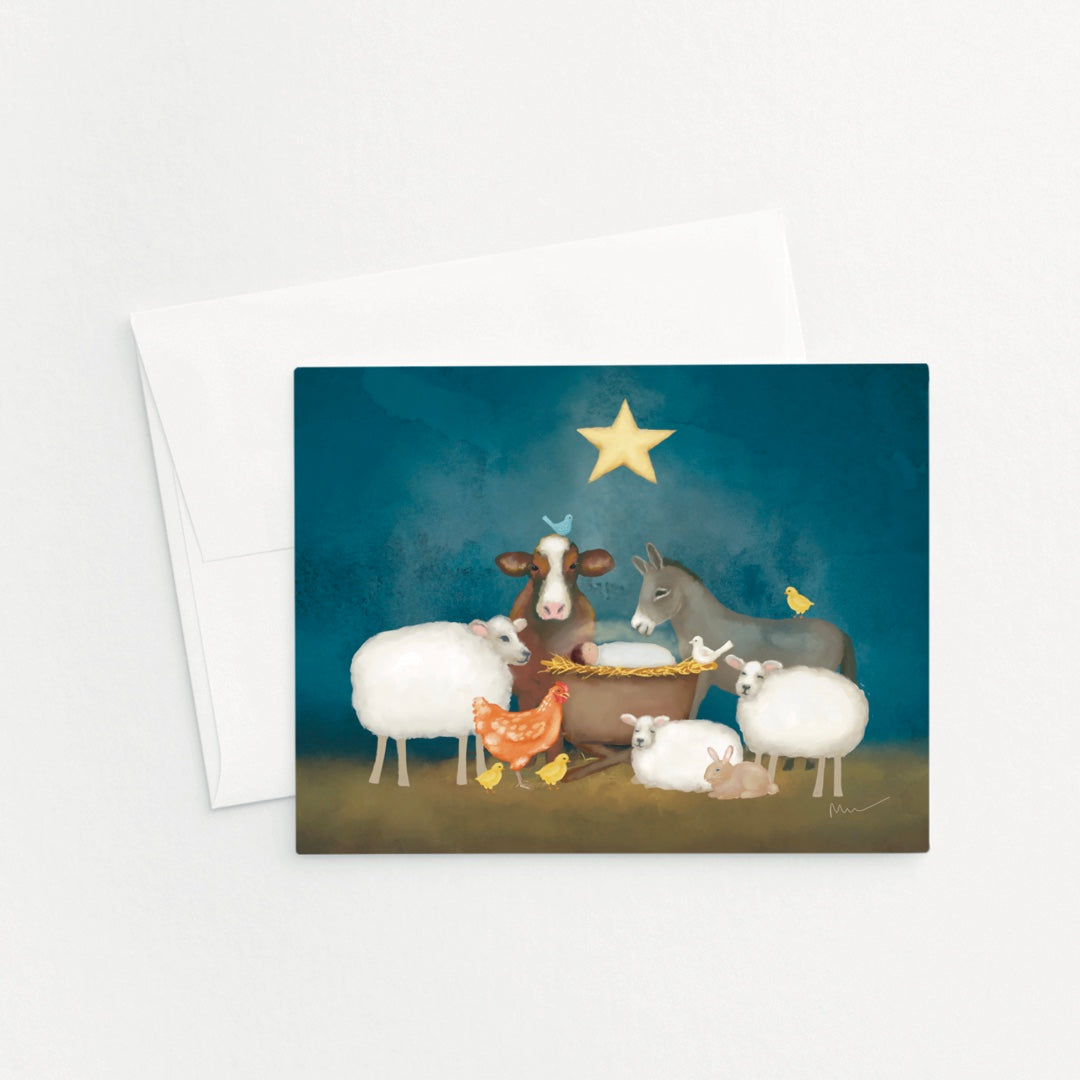 O Come Let Us Adore Him Notecard