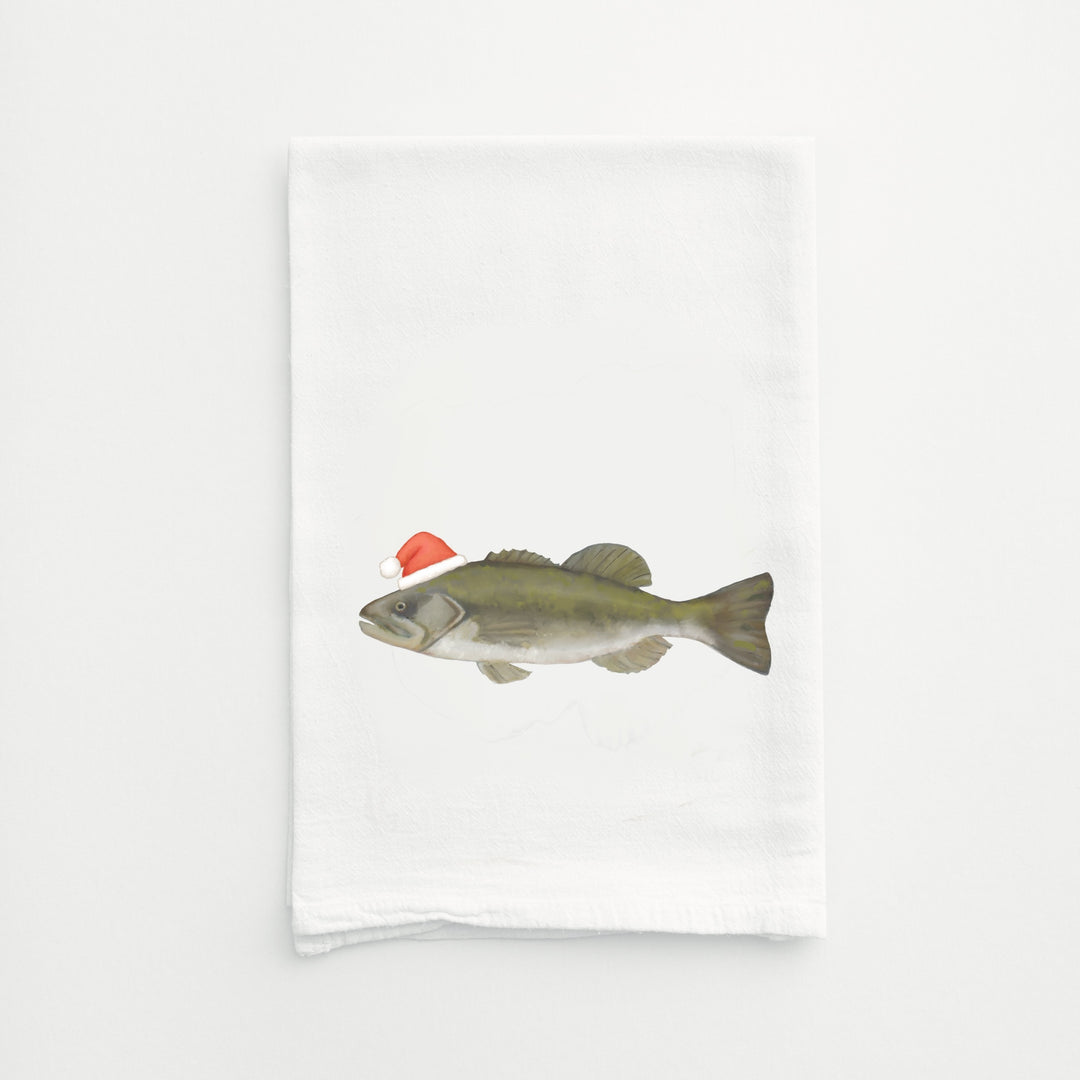 Santa Bass Tea Towel