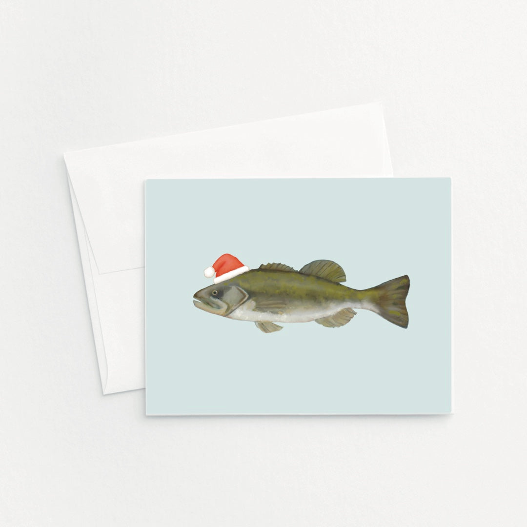 Santa Bass Notecard