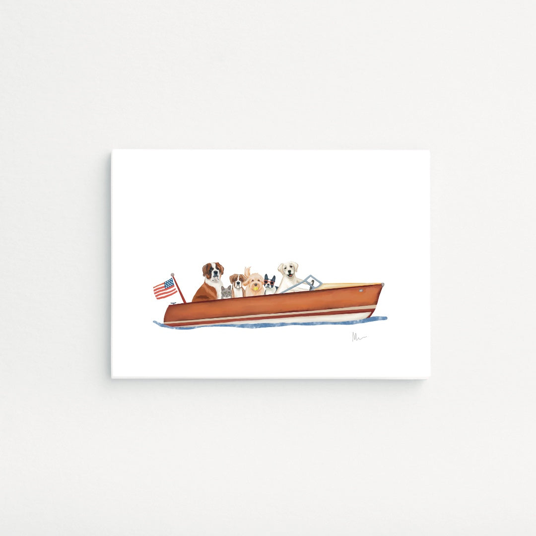 Patriotic Pups Strike A Pose Art Print