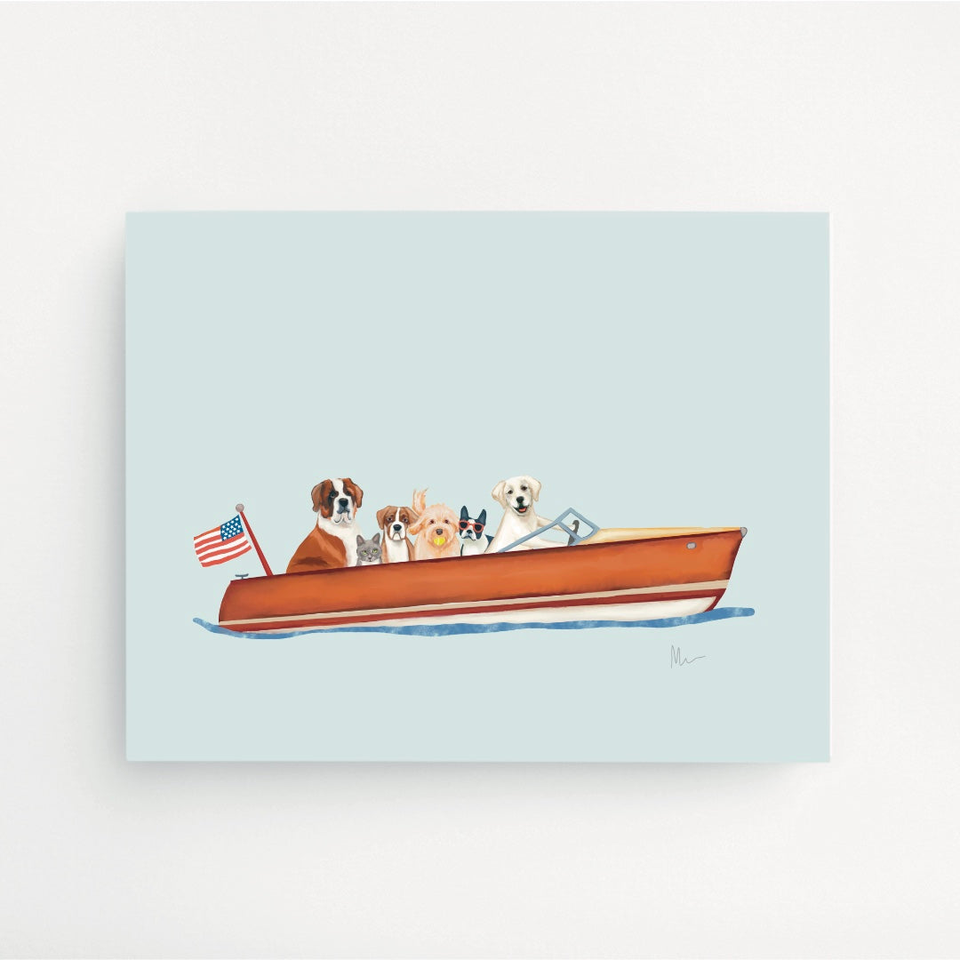 Patriotic Pups Strike A Pose Art Print