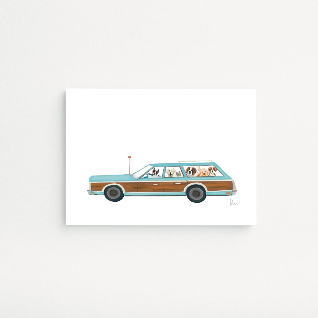 Pet Carpool Art Print