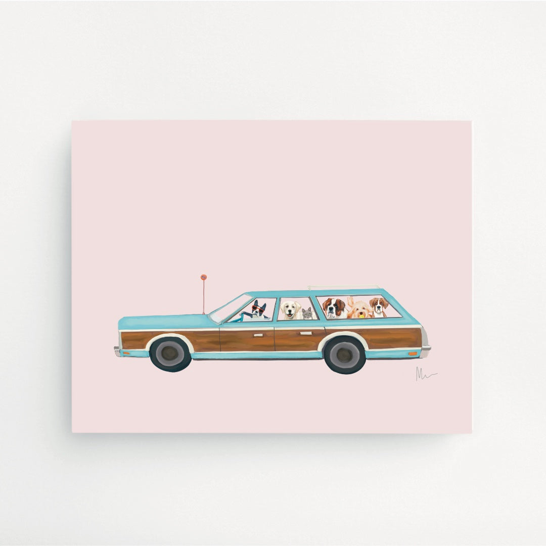 Pet Carpool Art Print