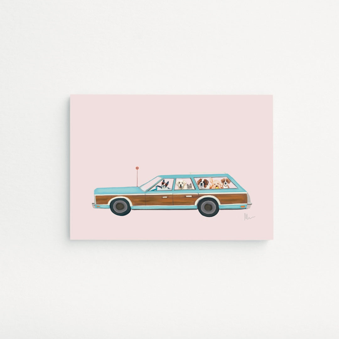 Pet Carpool Art Print