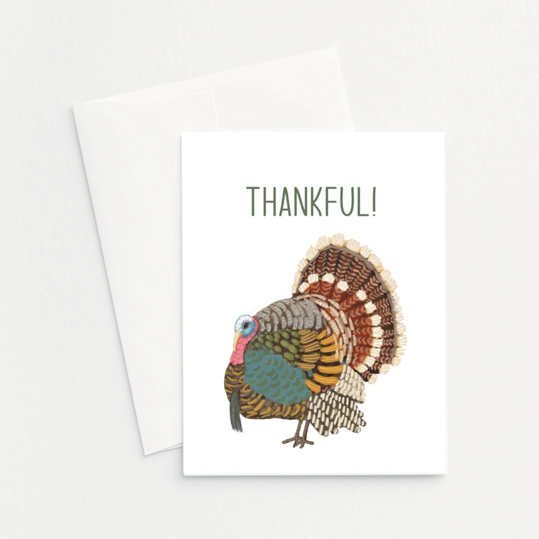 Gobble Til You Wobble Thankful Notecard