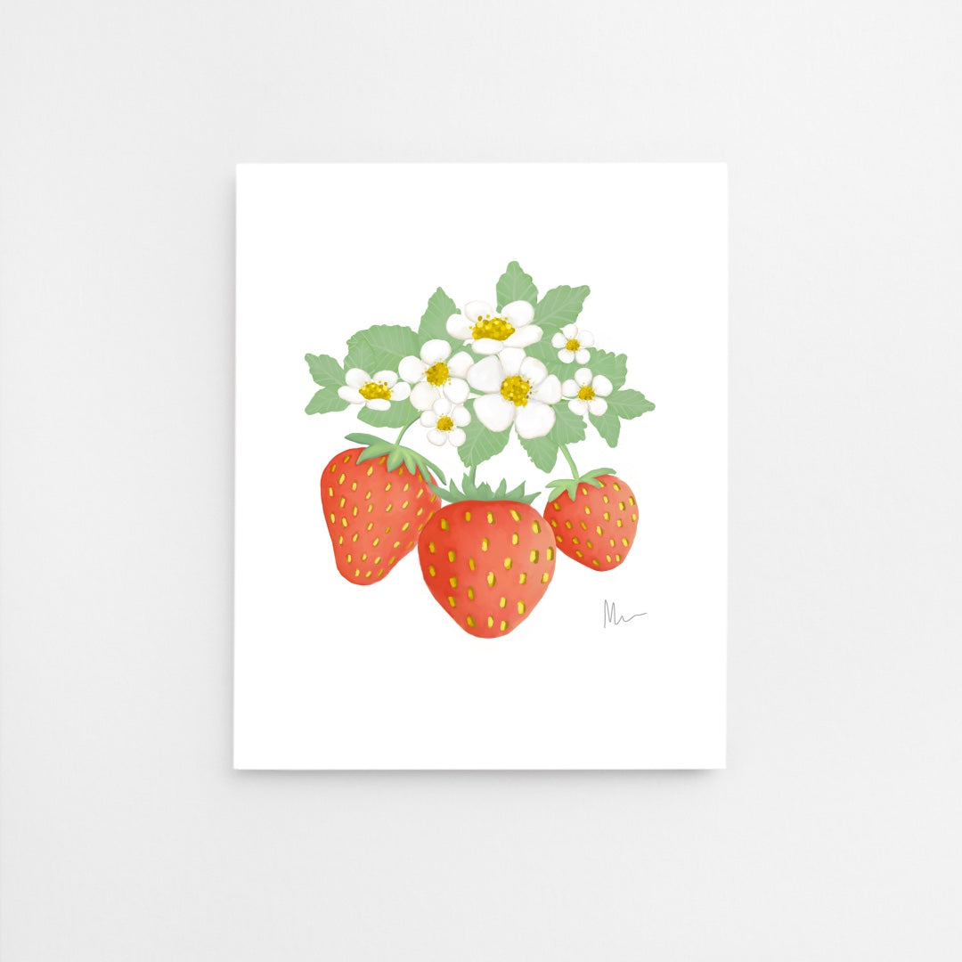 The Strawberries Picked Me Art Print