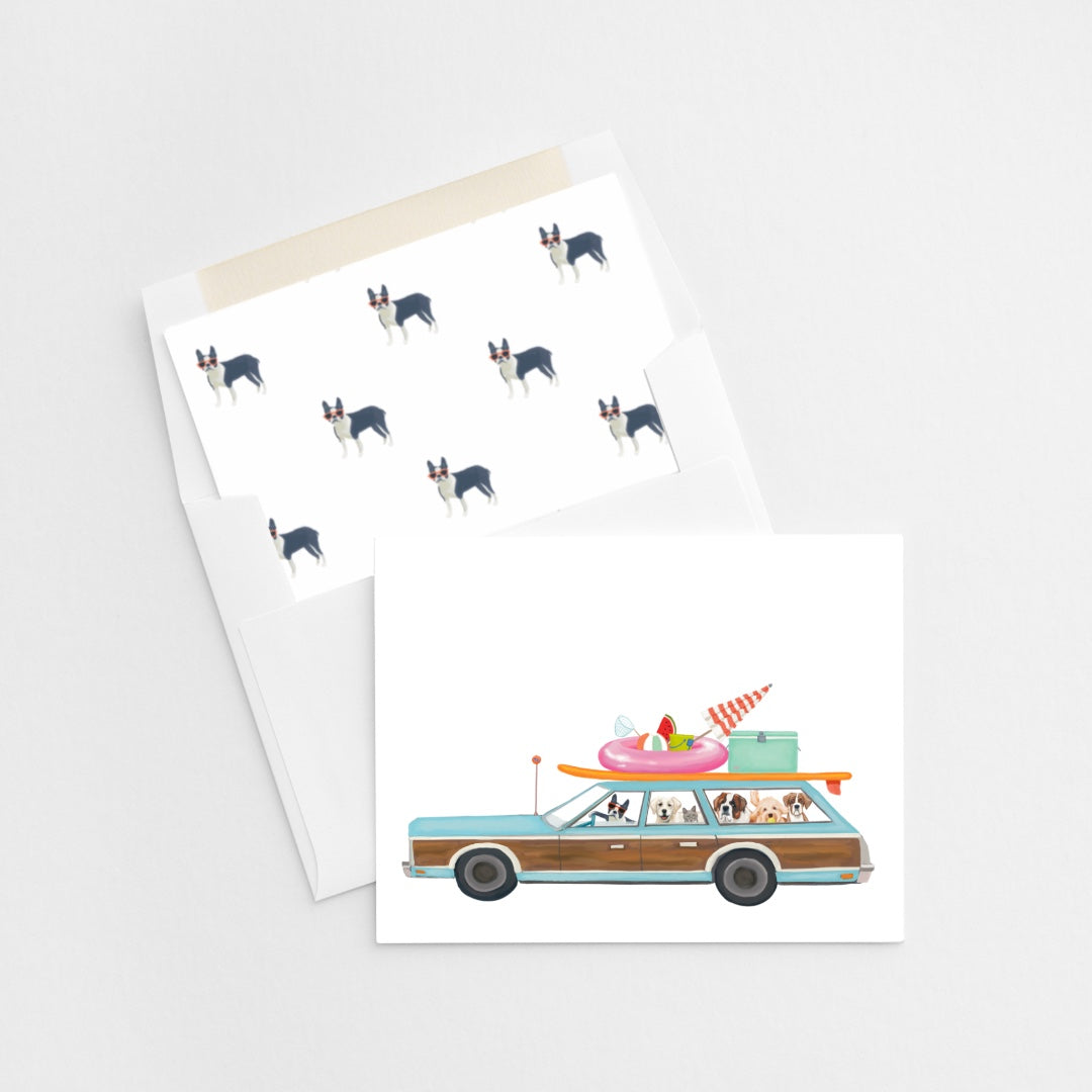 Woody Wagon Pet Party to Paradise Notecard